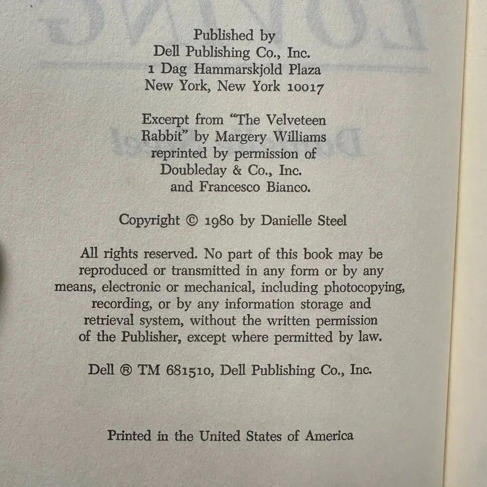 Hardcover‎ Danielle Steel Book titled Loving